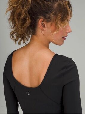 Lululemon Align Long Sleeve Shirt Top Size 12 in black